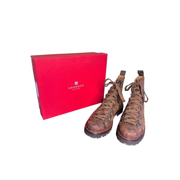 Grenson NIB Nanette Hiker Boots in Brown Size UK 6.5 - US 9 - Picture 1 of 9